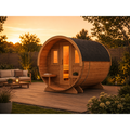 Fasssauna Essential — Premium Gartensauna mit Terrasse