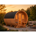 Fasssauna Elite — Luxus Gartensauna mit Vorraum & Terrasse