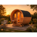 Fasssauna Pro — Premium Gartensauna mit Terrasse