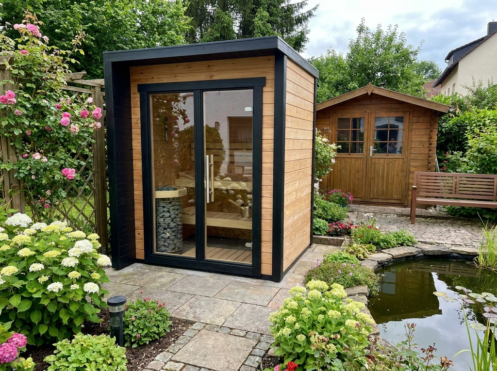 Blocksauna Core — Moderne Premium Gartensauna