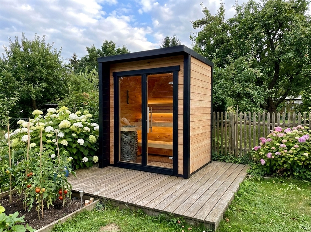 Blocksauna Core — Moderne Premium Gartensauna